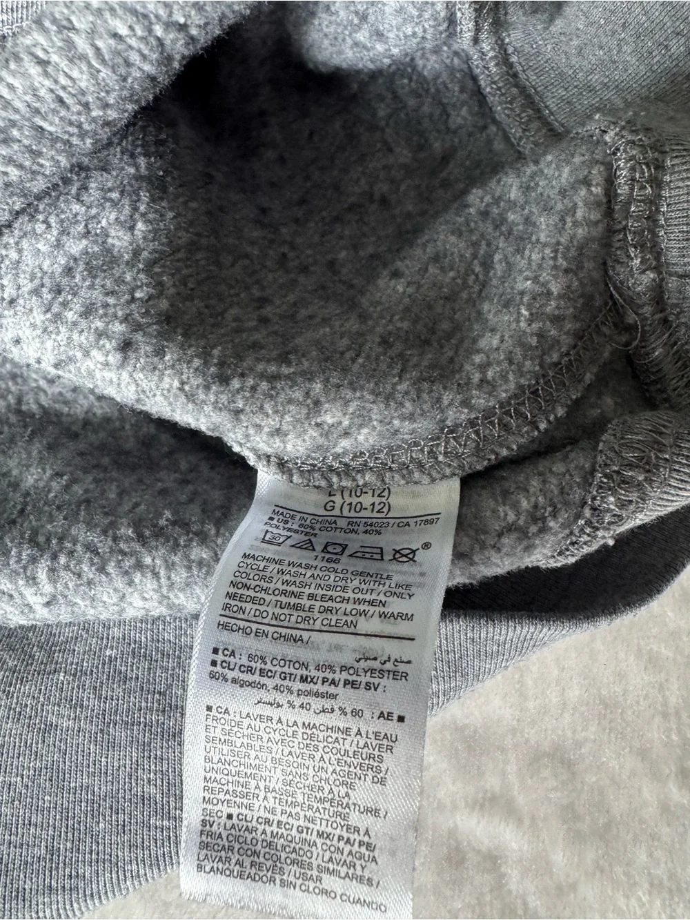 Old Navy Gray Sweatshirt with Blue Logo Tag